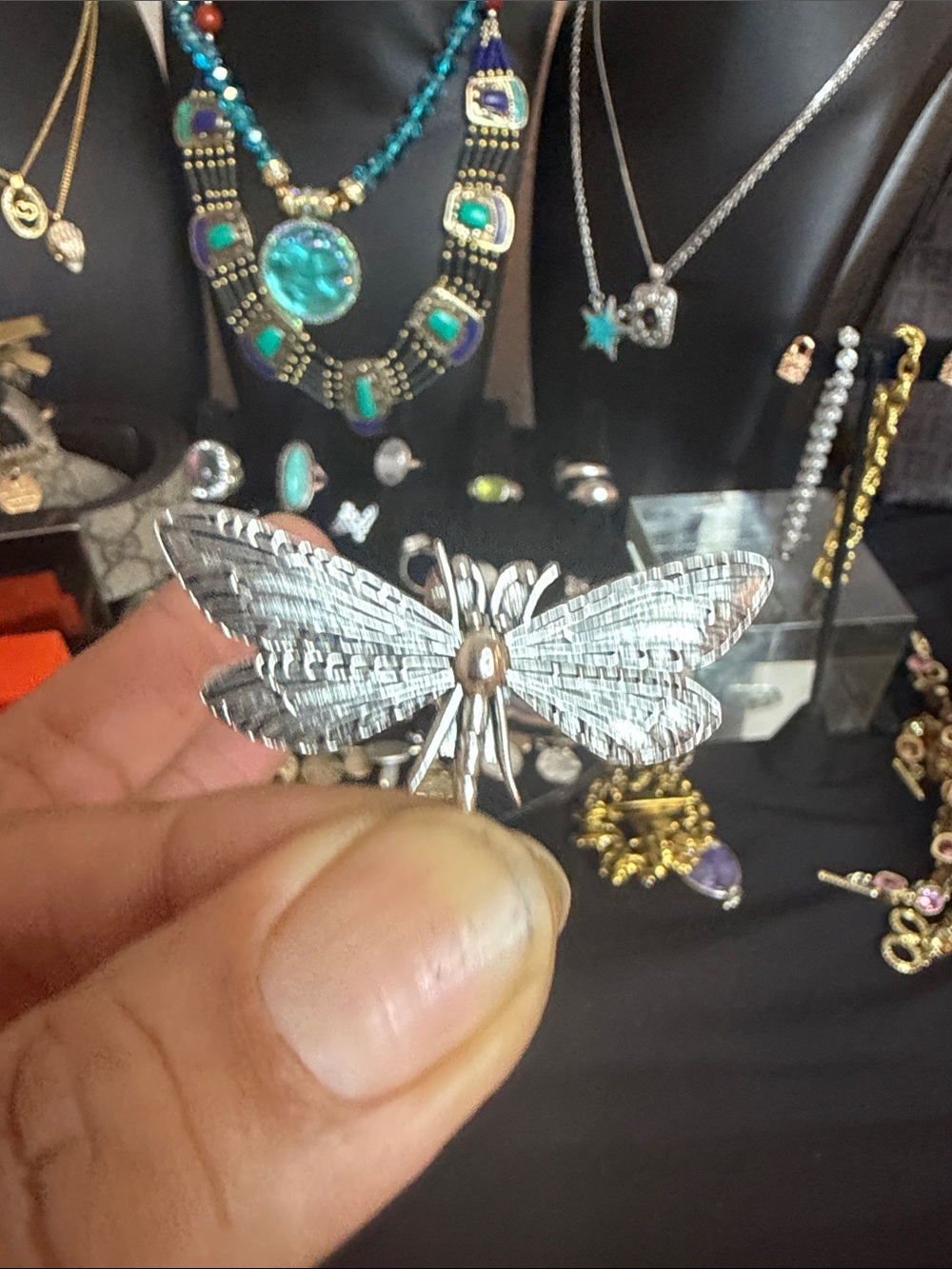 Silver Dragonfly Brooch for Women - Silver Tone Accent
